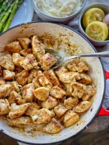 Healthy Garlic Lemon Chicken Cubes 